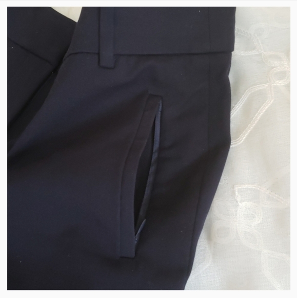 J. Crew Teddie navy blue cropped pants Size 0 - Picture 7 of 9